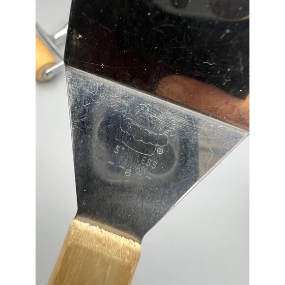 Wooden Handle Kitchen Tools Set Pampered Chef Spatula Pastry Roller Tart Shaper - Picture 3 of 5